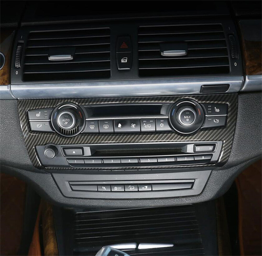 Carbon ABS Air Conditioner Volume Button Switch Trim for BMW X5 E70 X6 E71 08-13