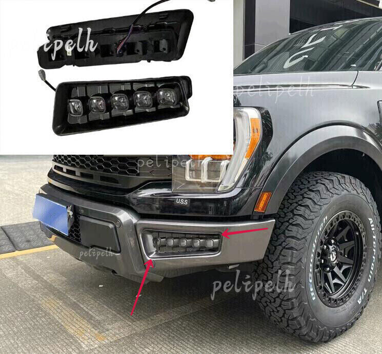 Conversion Front Bumper LED Fog Lamps Signal Lamp For 2014-24 for Ford F150