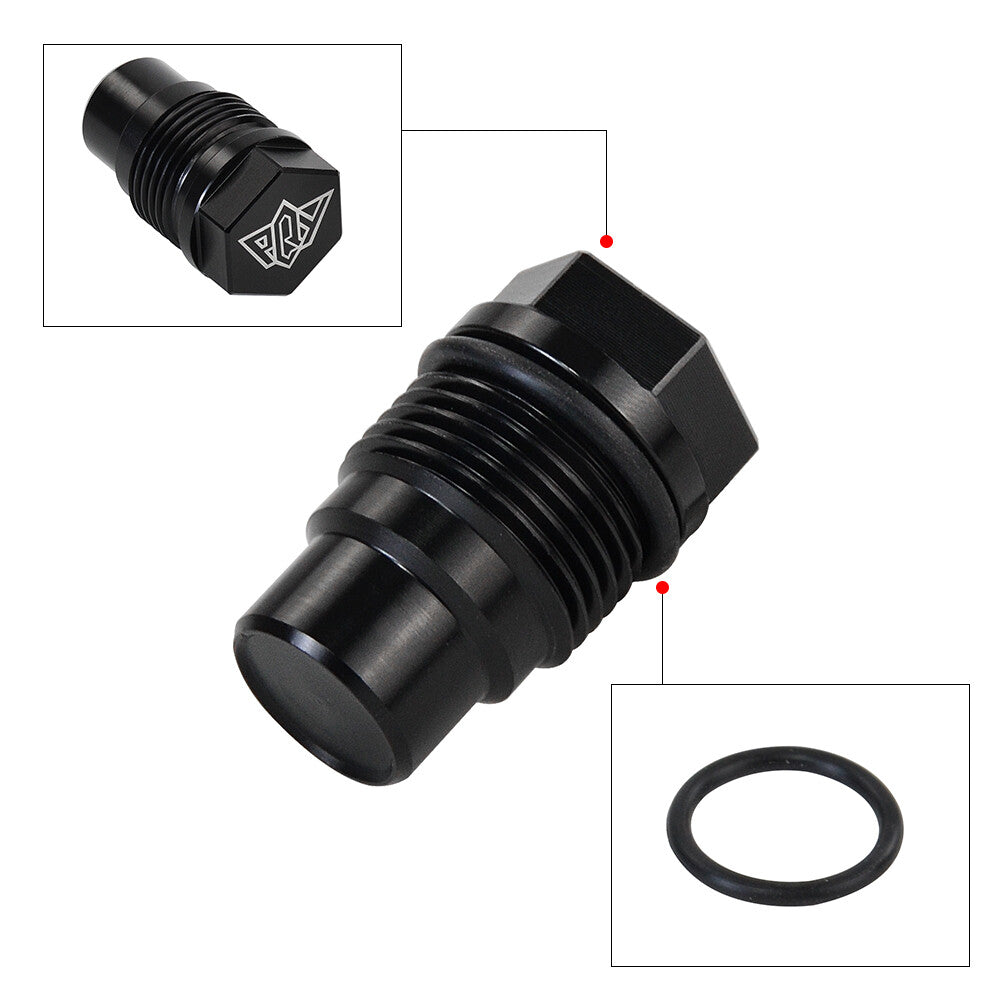 Race Fuel Rail Valve Plug For 2007.5-2018 for Dodge for RAM 6.7L Diesel BLACK