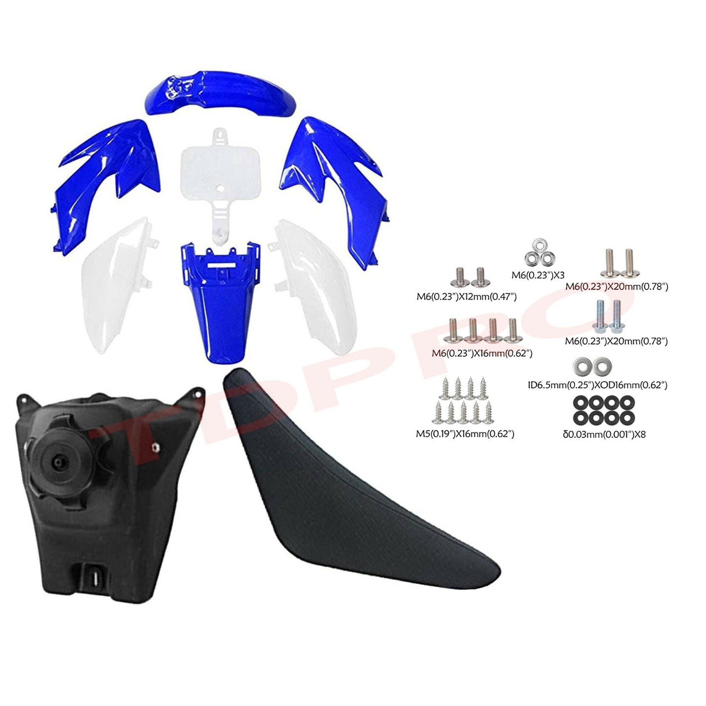 Plastic mudguard fuel tank for seat for Pit Dirt bicycles CRF50 XR50 cooler SSR 125cc