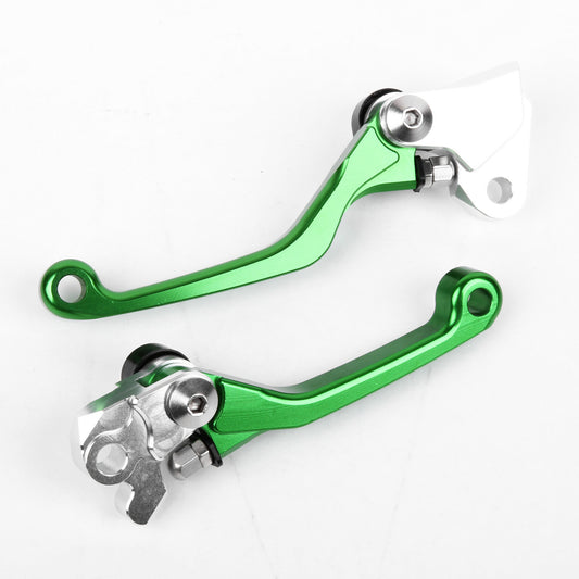 for Kawasaki KX125 2006-2008 KX250 2005-2008 Clutch Brake Levers Pivot US Green