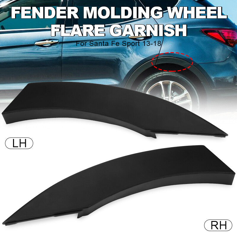 Pair Left+Right Rear Fender Molding Wheel Flare Garnish for 13-18 Santa Fe Sport