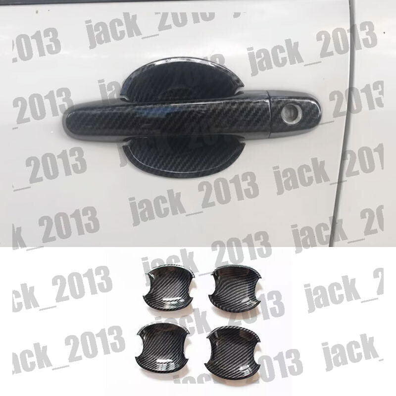 for Toyota for Corolla 2003-2013 4PC Carbon Fiber Exterior Side Door Bowl Cover Trim