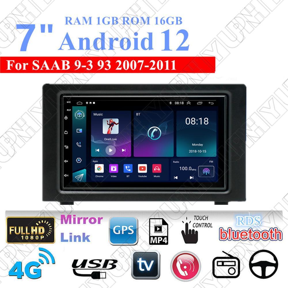 For 2007-2011 for SAAB 9-3 93 Android 12 Radio Stereo GPS Navigation FM BT 7 Player