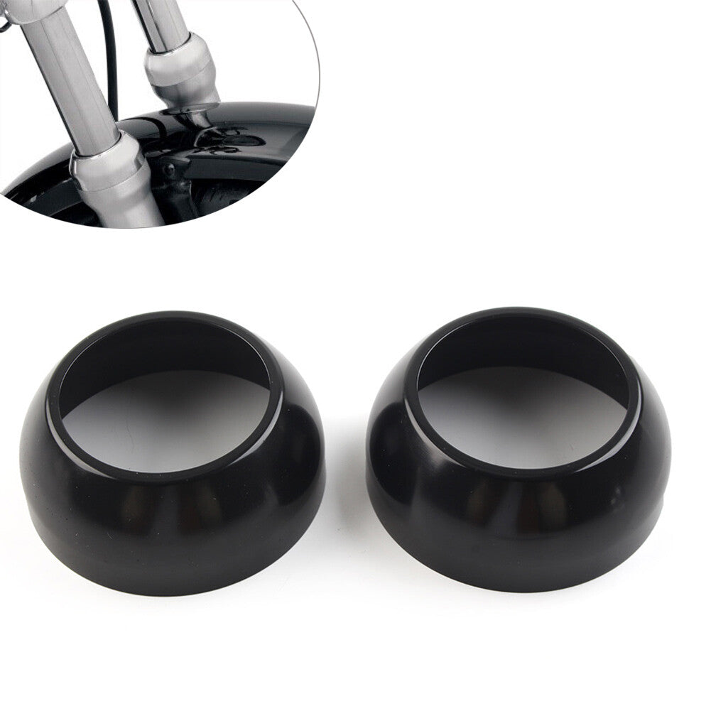 Black Fork Boot Cap Covers 39mm for Harley Sportster Dyna FXR XL 883 XL 1200