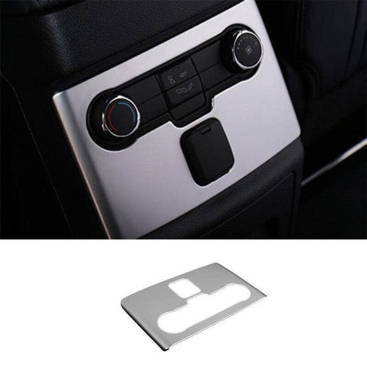Back Row AC Switch Panel Trim 1PCS for Ford Explorer 2016-2019 GL Matte Silver