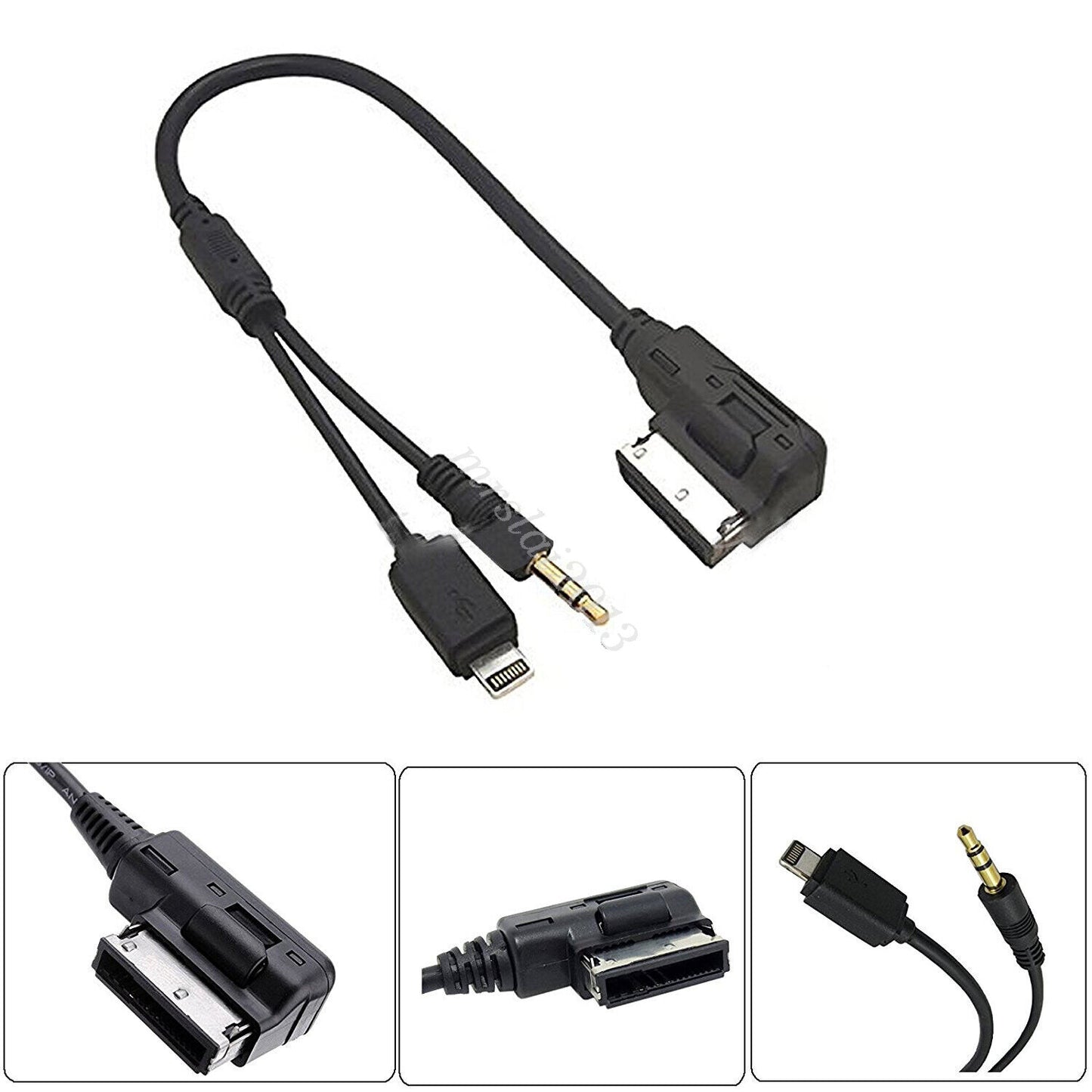 3.5MM Music Interface Adaptor AMI Cable USB AUX Cord for Audi A3 for A4 iphone 6 5S