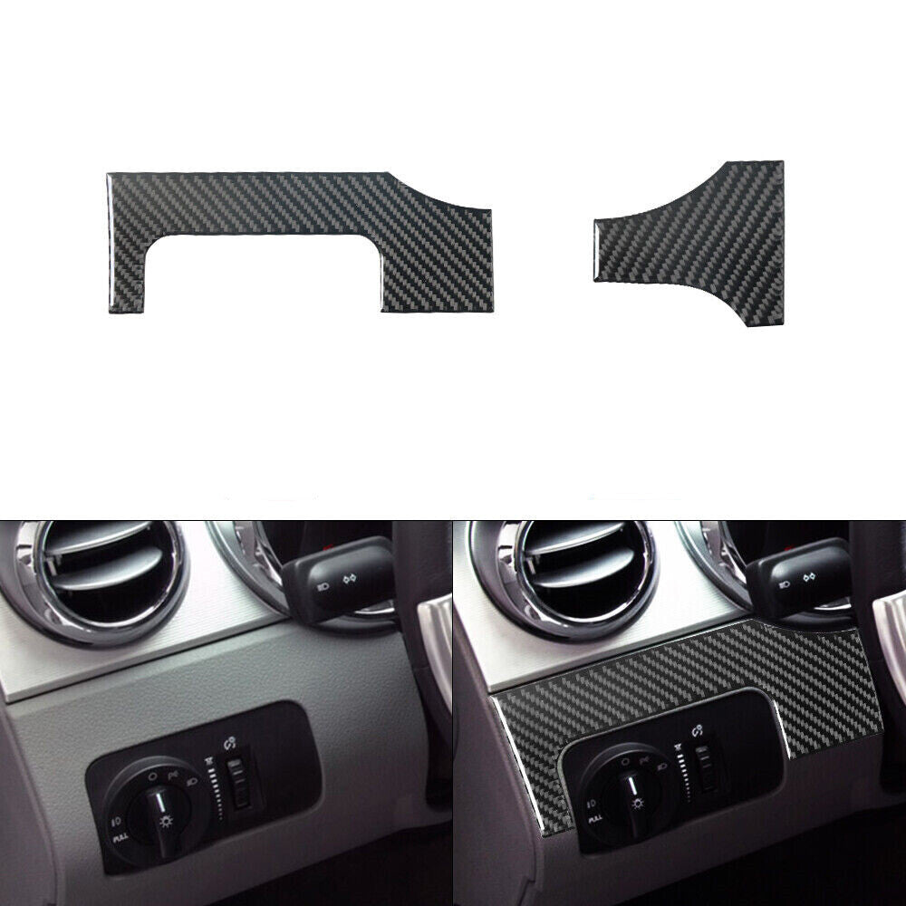 Carbon Fiber Steering Wheel Side Decorative Cover Trim for Ford for Mustang 2005-09