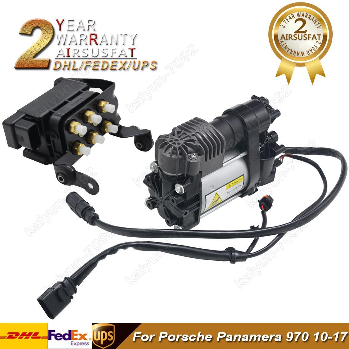 for Porsche for Panamera 970 10-17 Air Suspension Compressor Pump with Valve Block