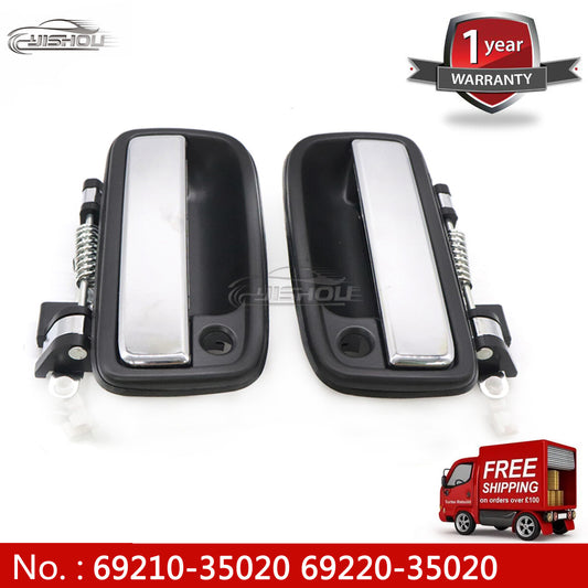 69220 69210 35020 A pair of door handles suitable for Toyota Tacoma 95-04 front exterior.