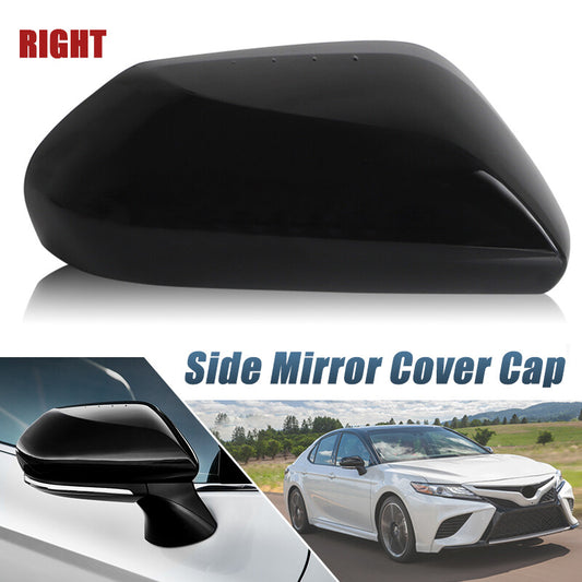 Passenger Right Side Door Wing Mirror Cover Cap Black for Toyota for CAMRY 2018-2023