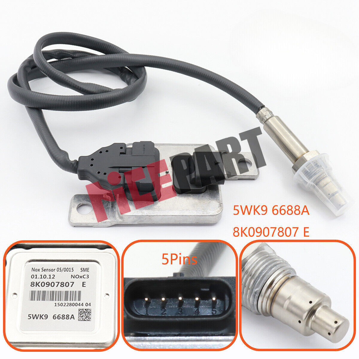 8K0907807E NOx sensor compatible with for Volkswagen for Passat 2.0L 12-15 5WK9 6688
