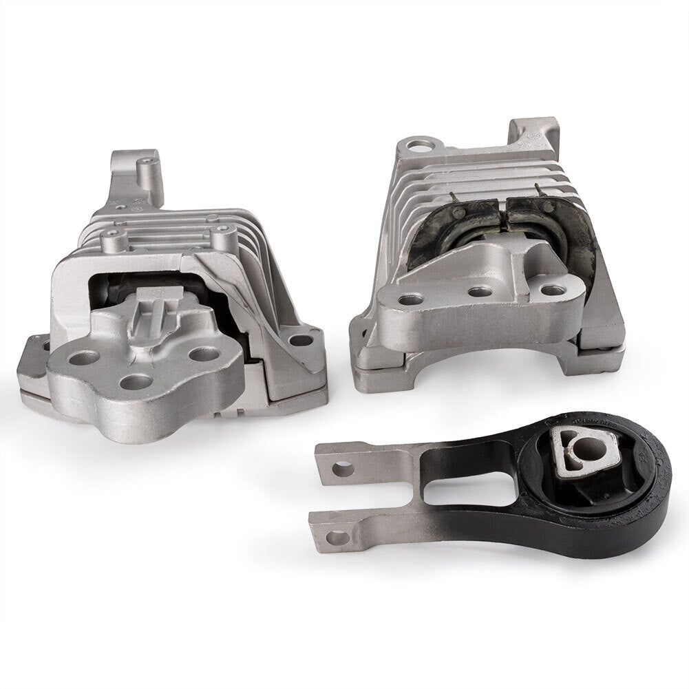 3-piece set for complete engine, motor, and transmission installation for Jeep Cherokee 2.4L 2014-2019.