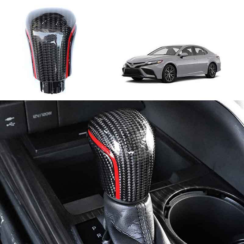 Real Carbon Fiber Center Console Gear Shift Replace for Toyota for Camry 2018-2023