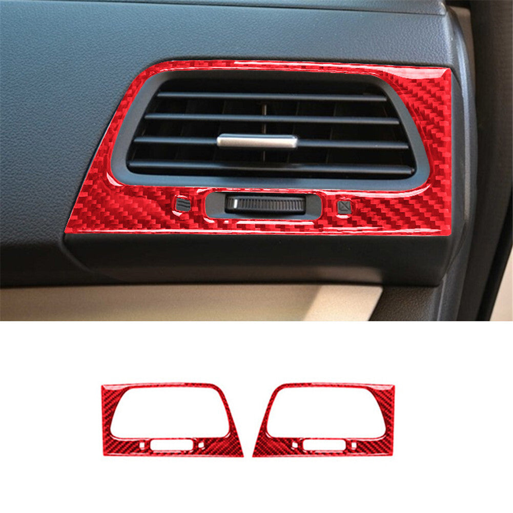 Red Carbon Fiber Front Side Air Outlet Cover Trim for Honda CRV CR-V 2012-2014
