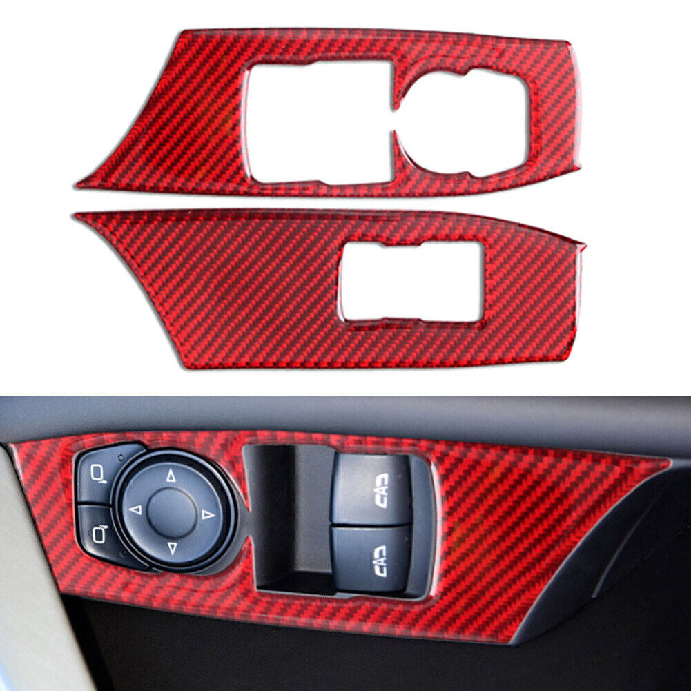 Window Control Switch Panel Cover Trim for Chevrolet Camaro 2016-20 Carbon Fiber