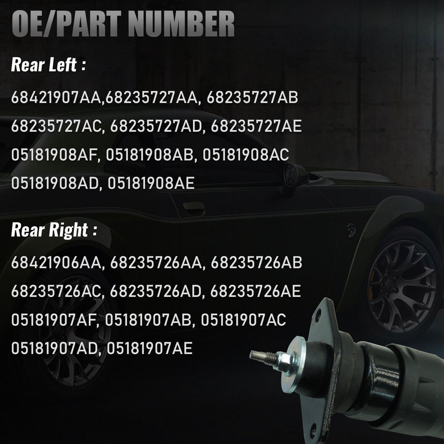 Front L/R shock absorber core magnet 317750, suitable for Ferrari for 488 GTB Spider 2016-19