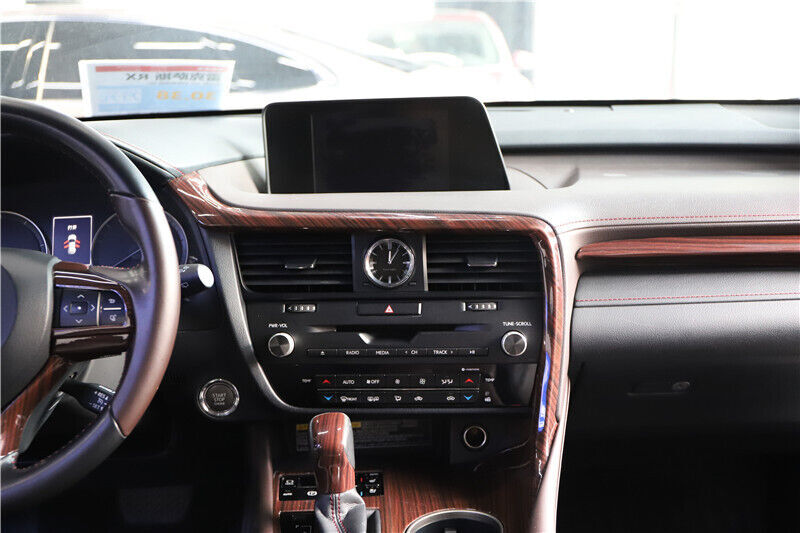Car Middle Console Dashboard Strip Trim Inner Fit for Lexus RX 2016-20 Red Wood