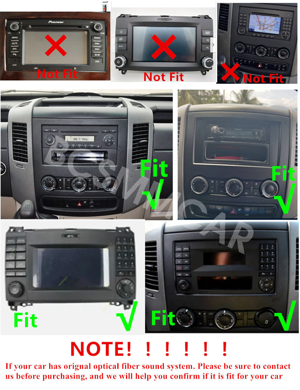 9 For Android Auto CarPlay Fit for Mercedes Sprinter 2006-2017 GPS Car Stereo