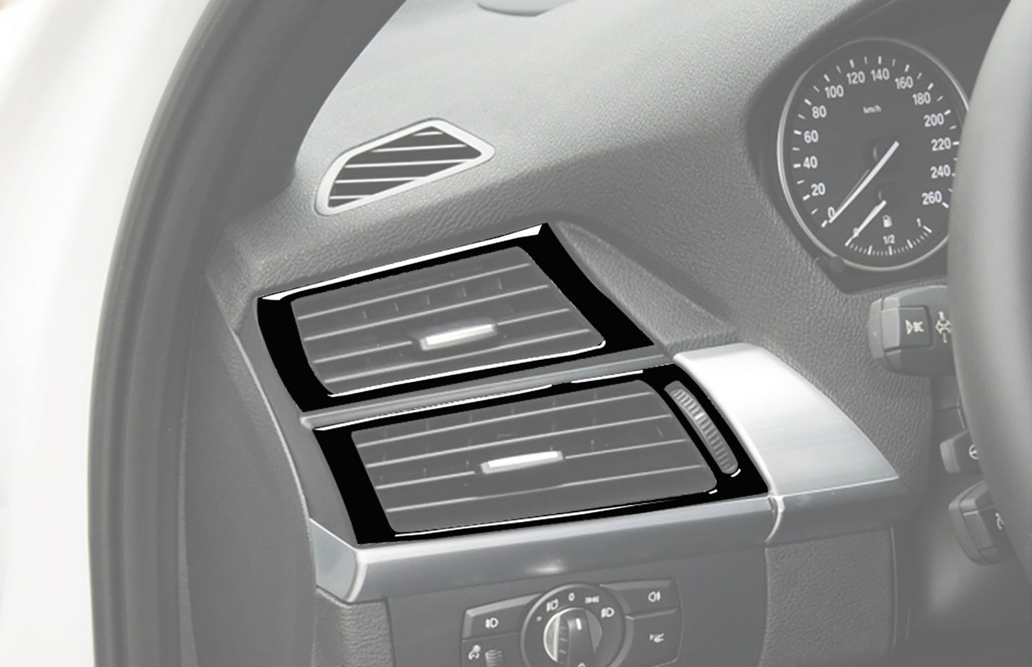 4pcs Glossy Black Air Vent Cover Trim Fit for Bmw X5 E70 X6 E71 2008 - 2013