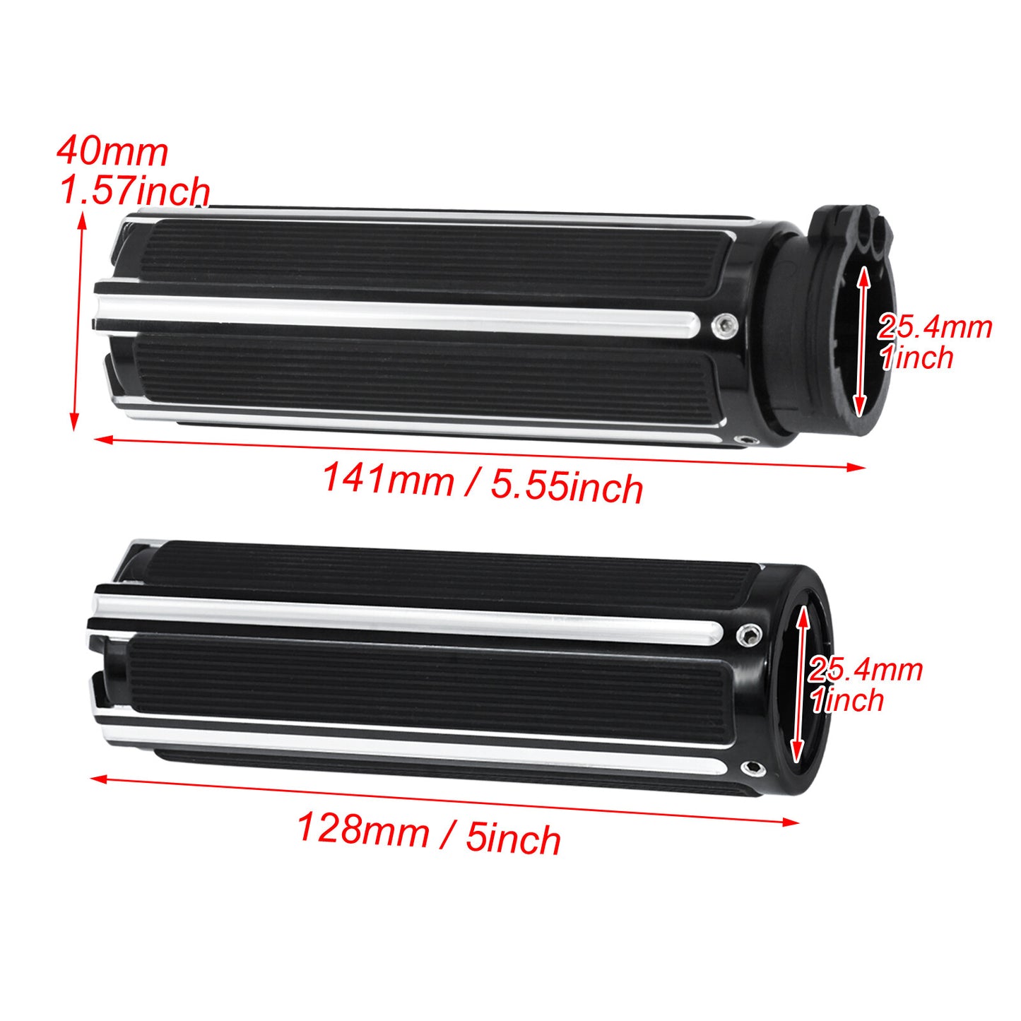 1 Black Motorcycle Hand Grips Fits For Dyna 96-17 Softail 95-15 Touring 96-07
