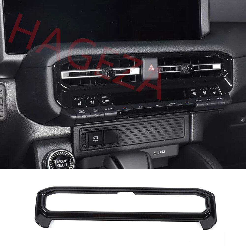 Gloss Black ABS Center Air Vent Outlet Cover For Toyot@ for Land Cruiser LC250 2024+