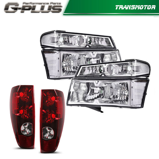 Clear/Chrome Headlights Tail lights Fit For 04-12 for Chevy Colorado for GMC for Canyon