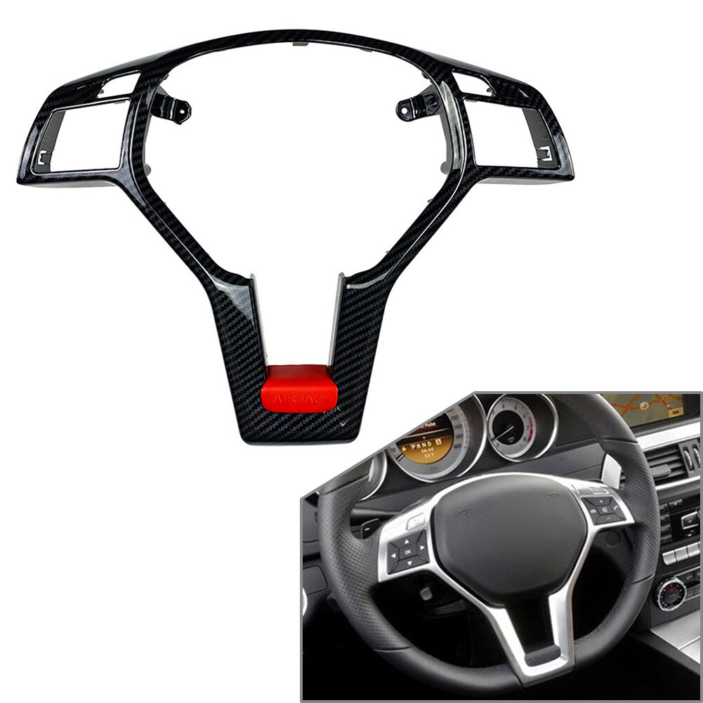 Style Steering Wheel Frame Trim Cover for Mercedes Benz A C E SLK CLA CLS