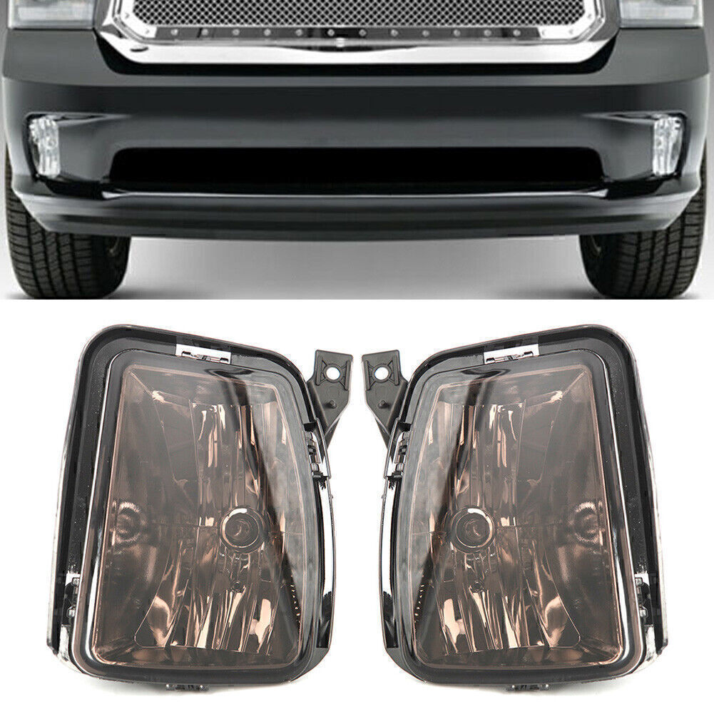for Dodge for RAM 1500 2013-2017 2016 15 14 Clear/Black Front Fog Light Lamps LH+RH