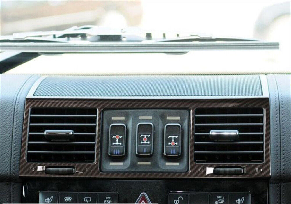 Carbon Fiber ABS Center Air Vent Outlet Cover for Benz G Class W463 G500 2004-11