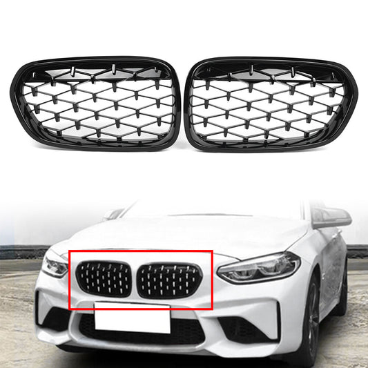 Meteor Style Front Bumper Grille Kidney Grill for BMW 1 Series F52 2016-2021