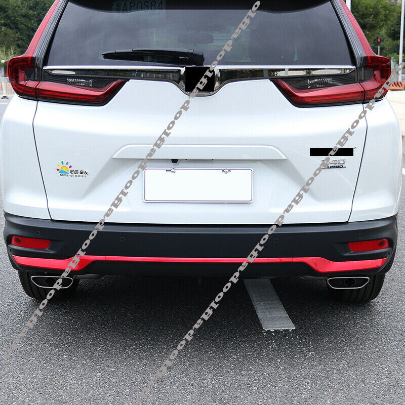 Glossy Red Rear Bumper Cover decor protector Strip Trim for Honda CR-V 2020-2022