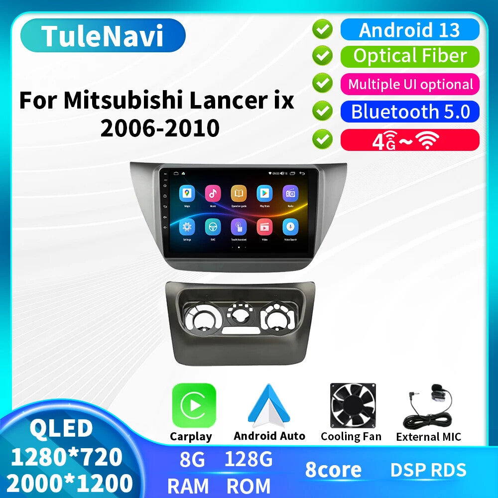 for Mitsubishi Lancer 9 2006-2010 CarPlay Car Radio Screen Multimedia Player GPS