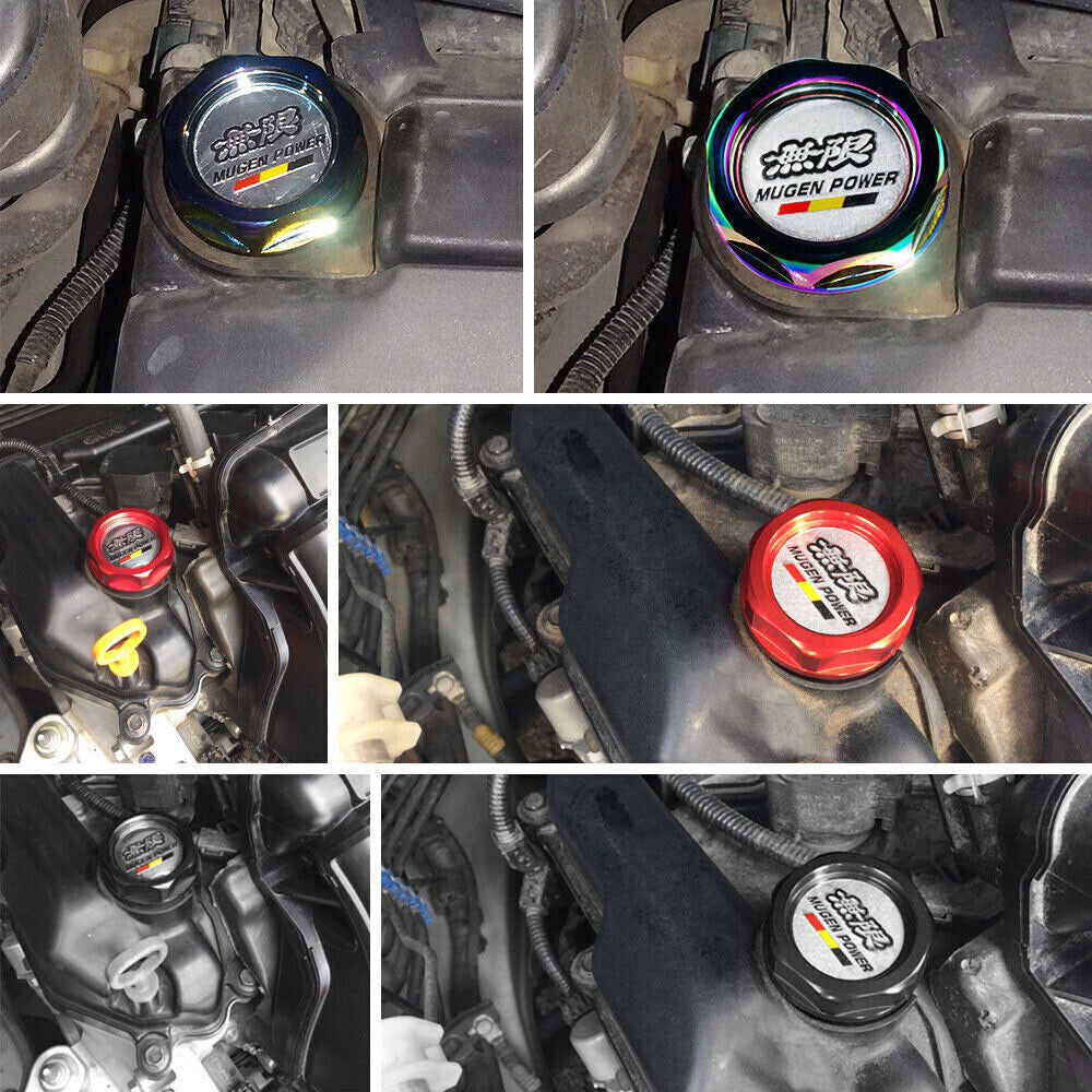 JDM Silver Engine Oil Filler Cap+ Radiator Cap+ Battery Tie Down for Honda for Acura