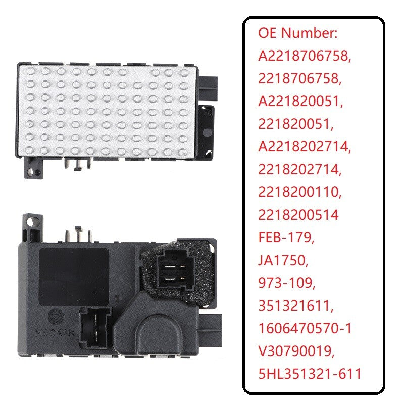 HVAC Blower Motor Resistor 2218706758 for Mercedes-Benz CL/S-Class CL550 S550
