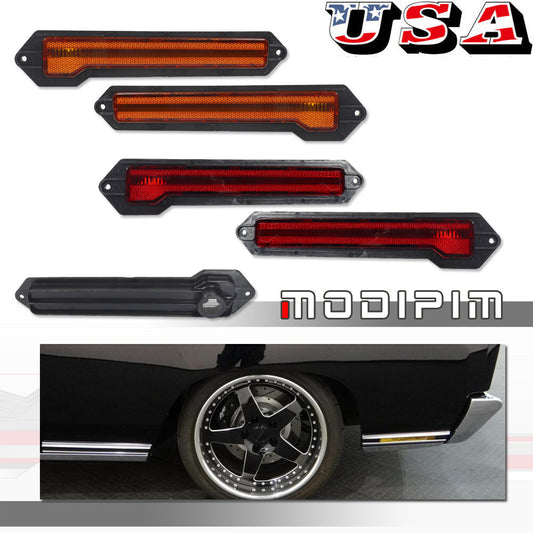 4-pack of amber and red front and rear marker lights for 1970-72 for Chevrolet Monte Carlo