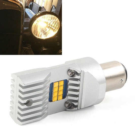 LED Headlight Bulb 6V Or 12V for Ford Model A Model T BA15D Warm White Light