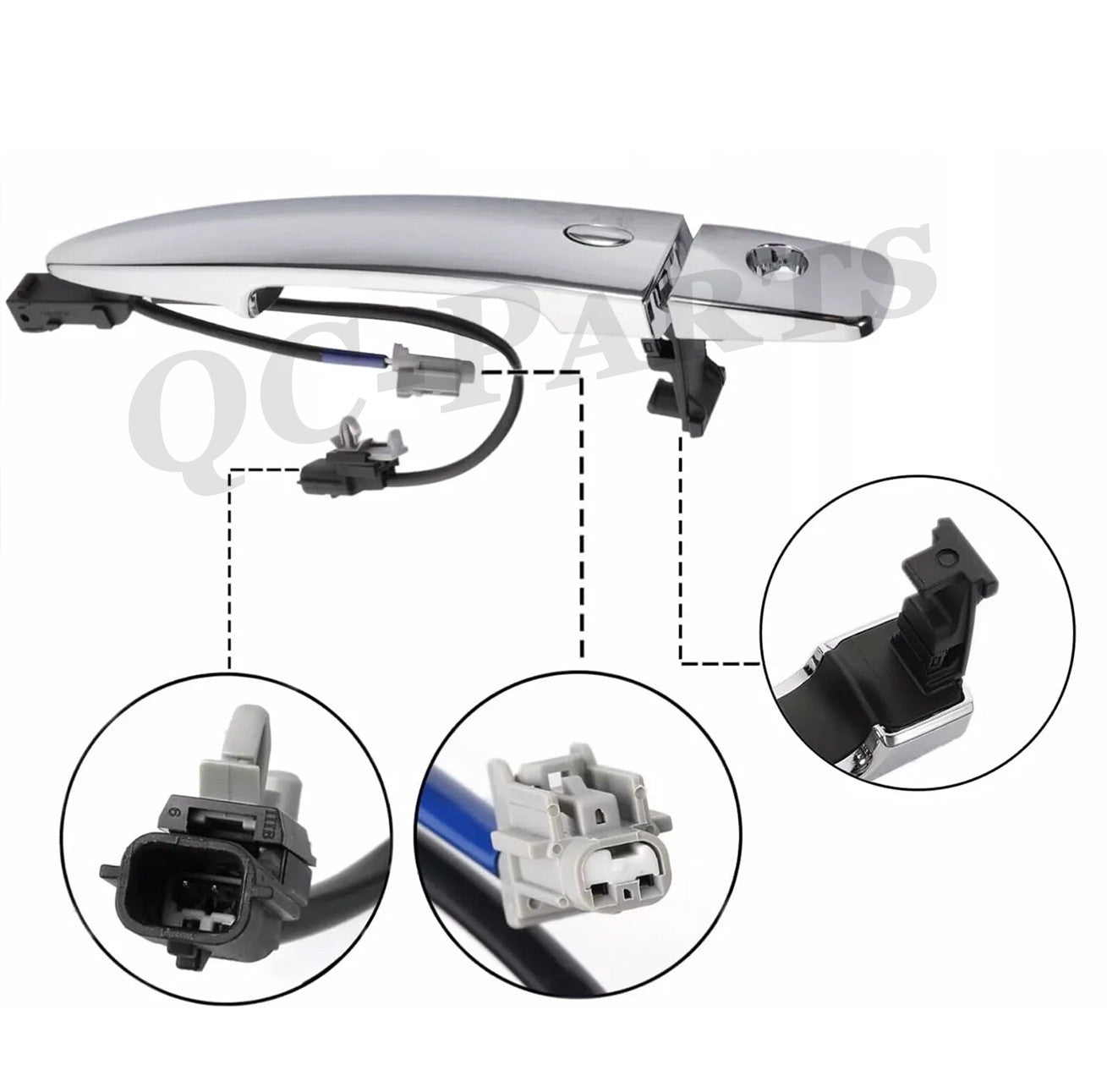 Front Left (Driver) Side Door Handle for Nissan 2013-2018 Sentra S, SL, SR, SV