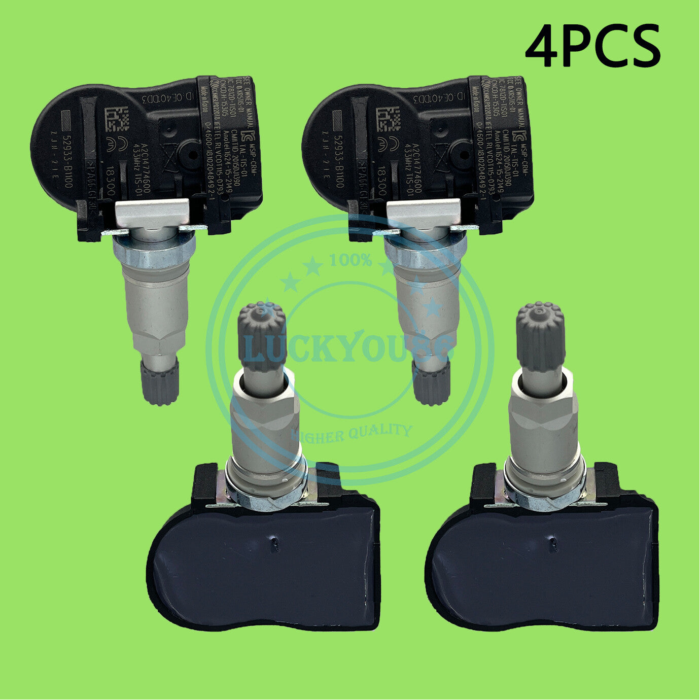 Set of 4 Tire Pressure Sensor 52933-3N10 for Hyundai Accent for Kia Sorento 433MHz