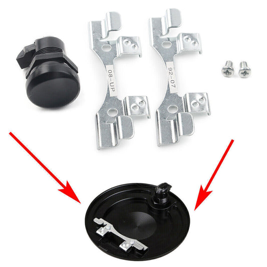 Push Button Fuel Door Hinge Latch Kit for Harley Touring Road Tour Glide 1992-16