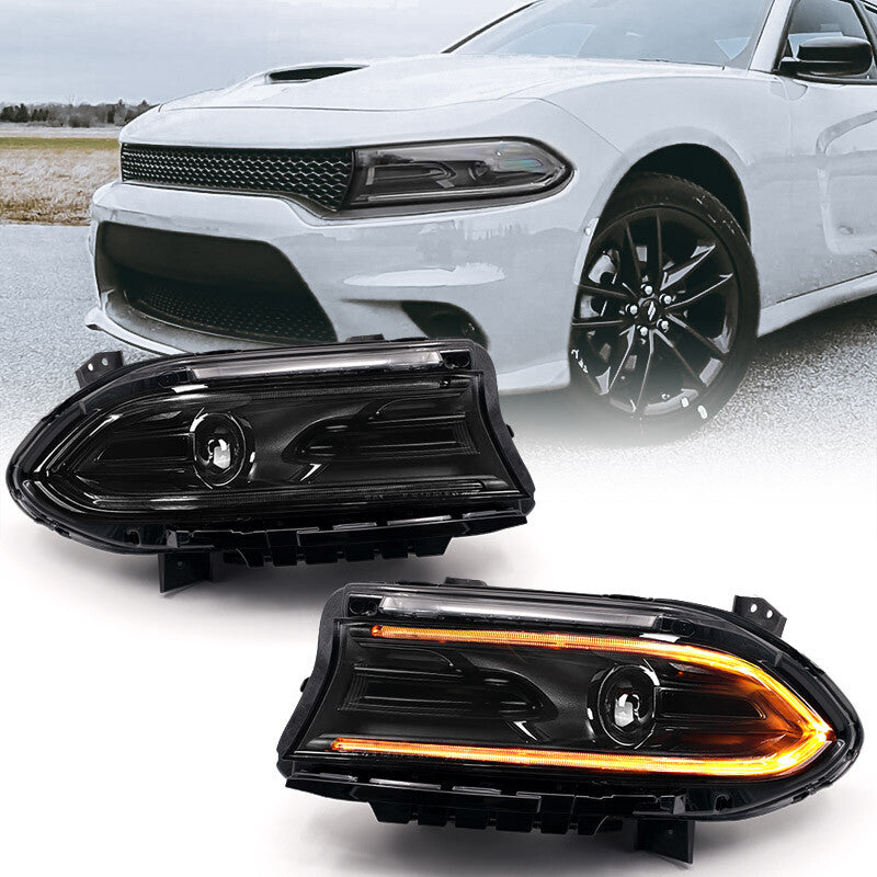 2P Suitable for 2022-2023 for Dodge Charger Halogen Projector Headlight (Left and Right)