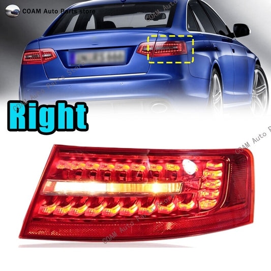 The right-side exterior taillight is suitable for the for Audi for A6 C6 Sedan 2009, 2010, and 2011 rear lights.