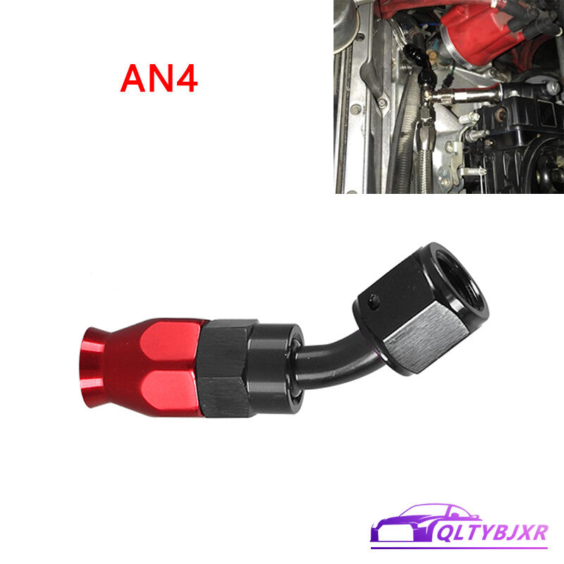 AN4 45 Degree Swivel Hose Line End Fitting Adaptor 4AN for PTFE Hose Line Only