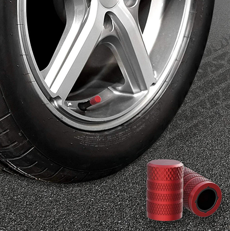 4-piece car tire valve cover rod air dust cover blue bullet for BMW
