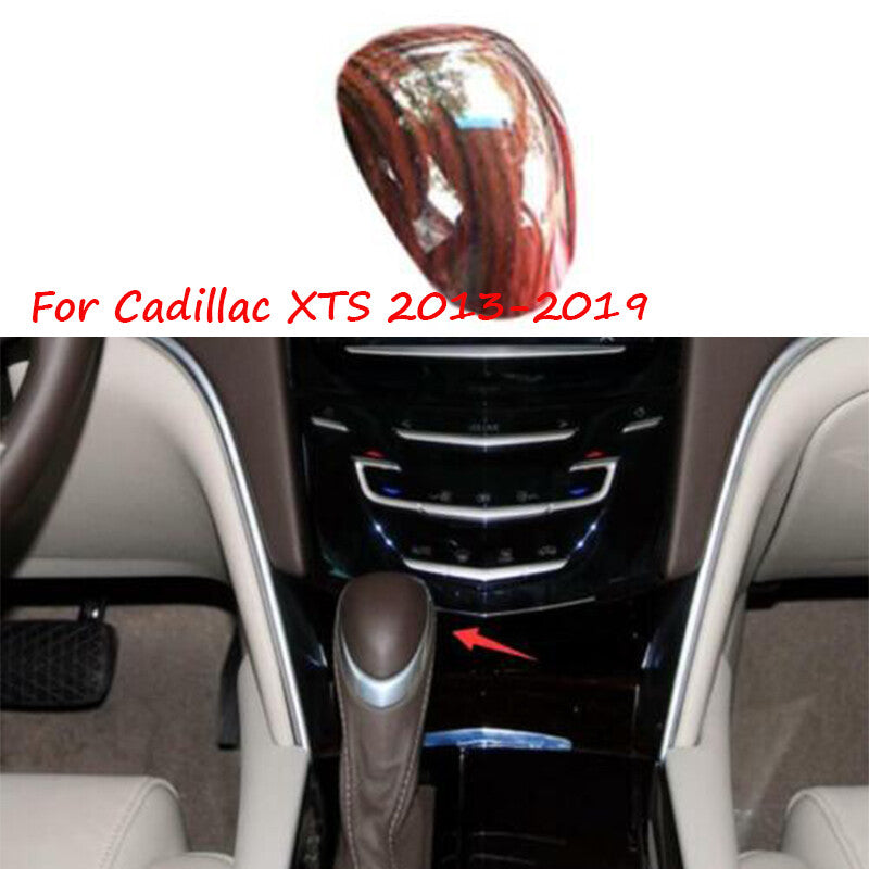 Fit for Cadillac XTS 13-19 Peach Wood Grain Central Console Gear Shift Knob Trim