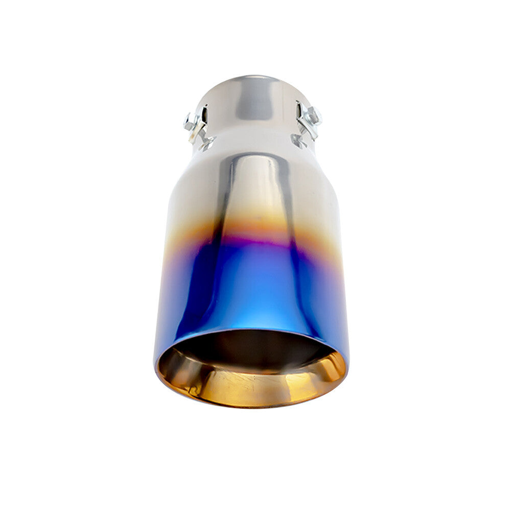 JZZ 2.5'' ID 3.5'' OD Exhaust Tips Slant Tail Pipe End Tips 150mm Blue Tip