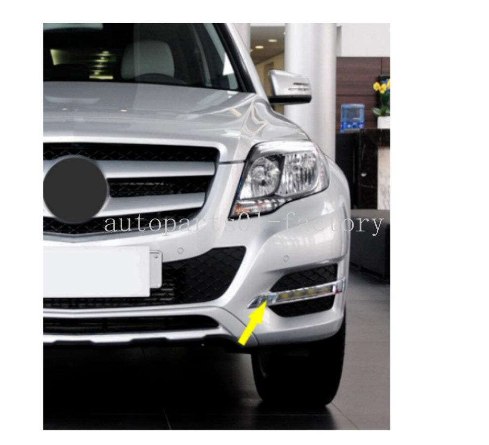 3PCS Front Left Fog Light Grille Chrome Trim Cover for Benz X204 GLK350 13-2015