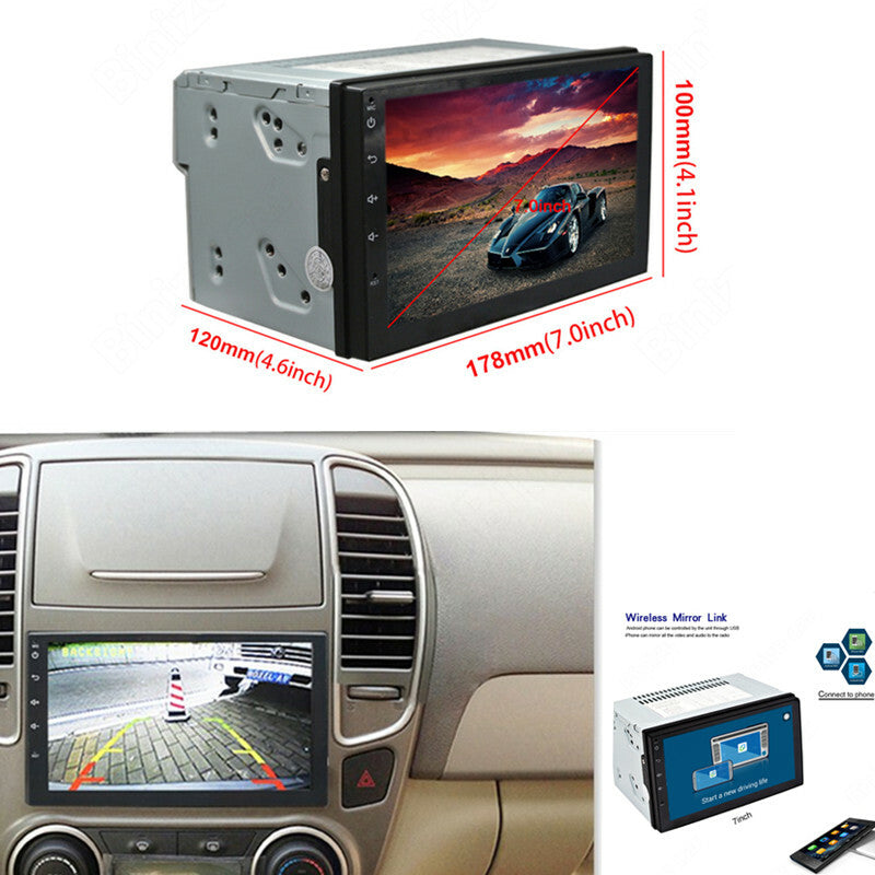 Car Radio Built-In GPS Navigation 7In Monitor 2 Din Android 8.0 Quad-Core 1G£«16G