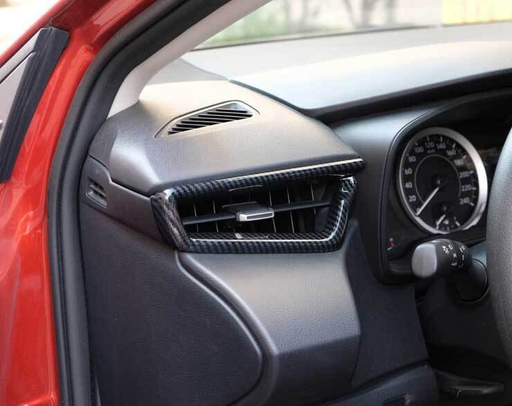 Cover Trim LR AC Air Outlet Vent 3PCS for Toyota for Corolla 2019-2022 Carbon Fiber
