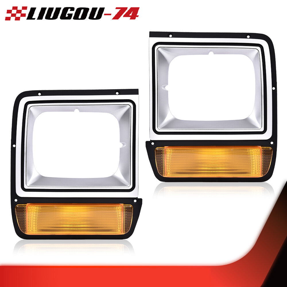 Suitable for 1986-90 for Dodge pickup trucks. Headlight and fender kit with corner parking lights.
